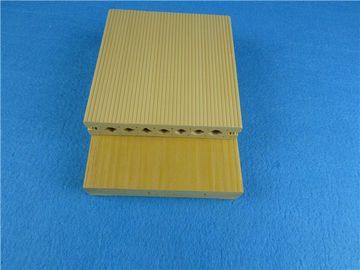 Odporny na pleśń Żółty Deck Deck / Kompozytowy drewno Decking