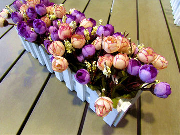 Białe PCV Winylowe pudełka na kwiaty Drewniane płyty kompozytowe z tworzywa sztucznego, odporne na wilgoć