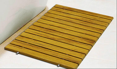 Prostokątna drewniana deska kompozytowa z tworzywa sztucznego WPC mata prysznicowa o wymiarach 80 cm x 60 cm