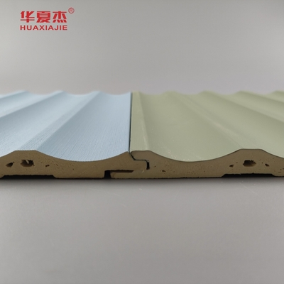 Laminatowy panel ścienny Wpc Fluted Pvc Panel Zielony Błękitny Dekoracja budynku
