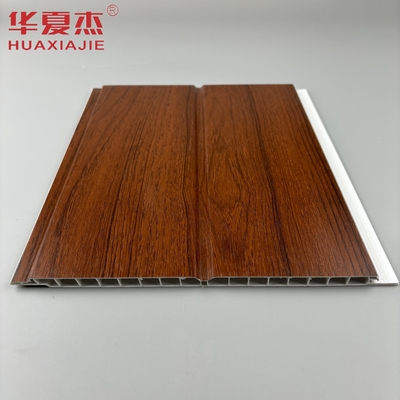 U-formatowy pvc panel ścienny czerwone drewno wodoodporne pvc panel sufitowy do dekoracji salonu domowego