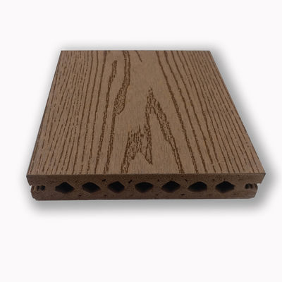 Antypoślizgowa deska tarasowa WPC Kompozytowa wykładzina podłogowa 140 x 25 mm brązowa kawa w kolorze drewna tekowego