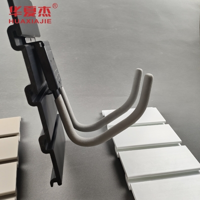 Dobra cena. Szare panele ścienne do przechowywania PVC 4-calowy materiał kompozytowy SlatWall Wood w Internecie