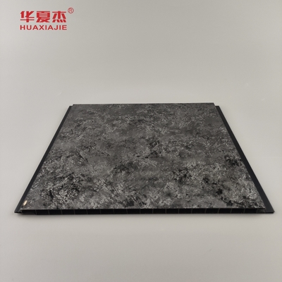 Wysokiego połysku Czarny panel z sliverem Halo Pattern Pvc Panele ścienne Luxury Design Pvc Panel Do dekoracji domu