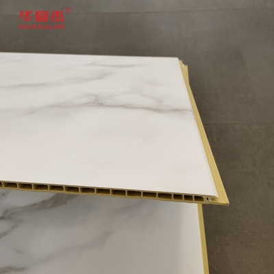 Wysokiej jakości biały marmurowy panel ścienny 600x9mm tabliczka laminowana WPC wodoodporna Łatwo czyszczyć