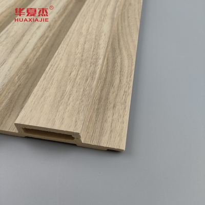 Przeciwodrażanie Natura Drewno Wpc Panel ścienny Dekoracja zewnętrzna Laminat Wpc Panel Fluted Board