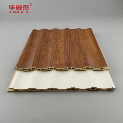 Laminat Wpc Panel ścienny Fluted Pvc Panel Białe drewno ziarno Wpc Panel Dekoracja domu / biura