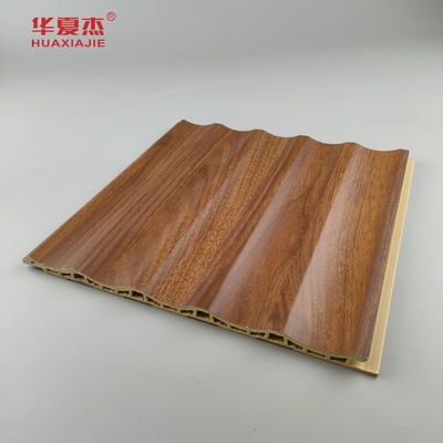 Laminat Wpc Panel ścienny Fluted Pvc Panel Białe drewno ziarno Wpc Panel Dekoracja domu / biura