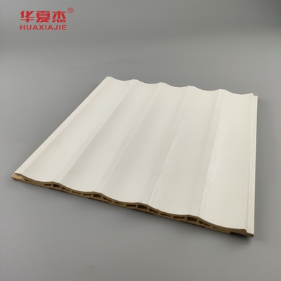 Laminat Wpc Panel ścienny Fluted Pvc Panel Białe drewno ziarno Wpc Panel Dekoracja domu / biura
