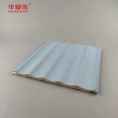 Laminatowy panel ścienny Wpc Fluted Pvc Panel Zielony Błękitny Dekoracja budynku