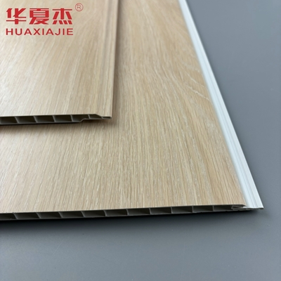 Nowoczesny design dębowy pvc panel ścienny w kształcie U pvc panel wewnętrzny materiał budowlany odporny na wilgoć
