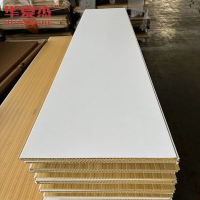 Wysokiej jakości biały panel ścienny wpc 600x9mm laminowany płytka wpc wodoodporny materiał dekoracyjny