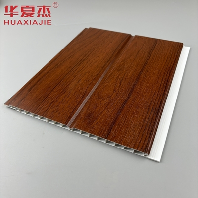 U-formatowy pvc panel ścienny czerwone drewno wodoodporne pvc panel sufitowy do dekoracji salonu domowego