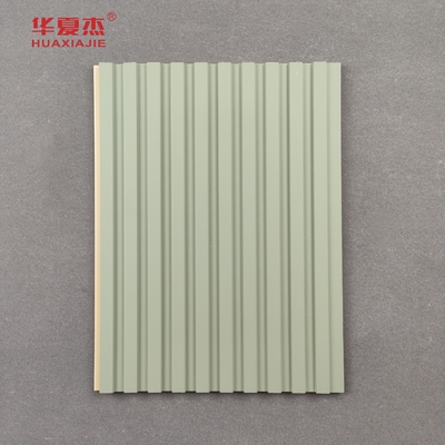 WPC Fluted Panel ścienne zielone odporne na wilgoć trwałe Pvc Panel ścienny do dekoracji wnętrz